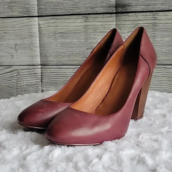 Shoes Madewell Block Heel Madewell Shoes Madewell Maroon Block